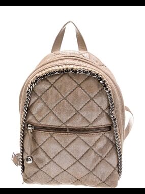falabella quilted metallic mini backpack Stella McCartney | Bags | Stella Mccartney Womens Black Falabella Quilted  Mini Backpack